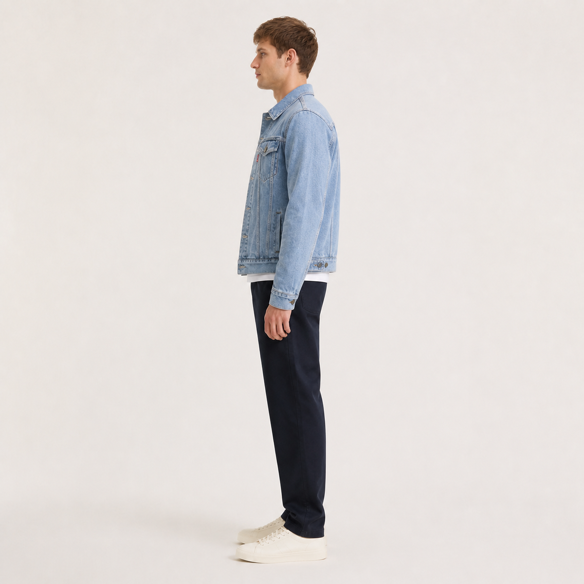 Herren-Jeansjacke – klassischer Premium-Schnitt