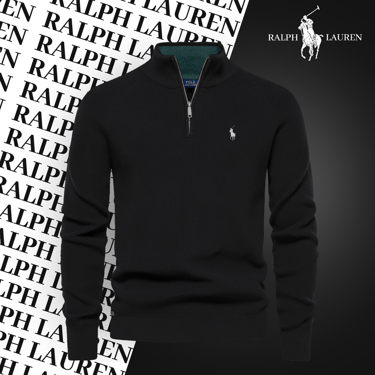 Pullover mit Zip-Kragen R&L (Abverkauf)