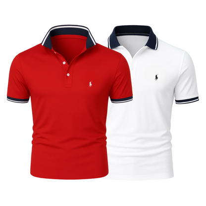 2er-Pack Polos mit Klassik-Kragen – 9 Kombinationen
