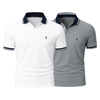 2er-Pack Polos mit Klassik-Kragen – 9 Kombinationen