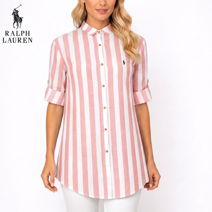 Tunika-Bluse mit Längsstreifen