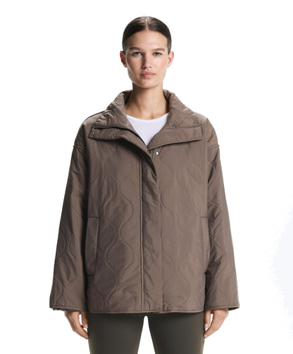 Wattierte Steppjacke mit Stehkragen