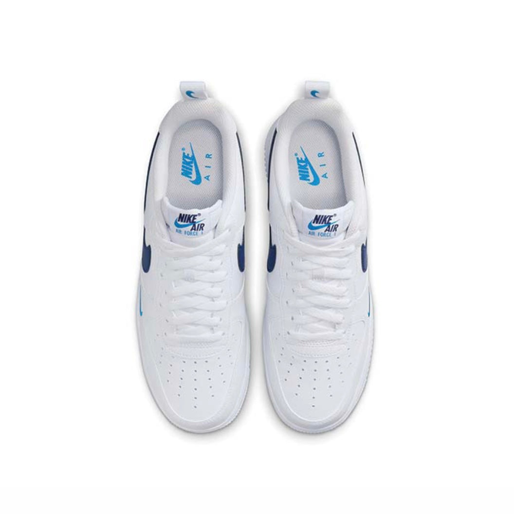 NK Air Force 1 – Weiß/Hellblau/Tiefes Royalblau