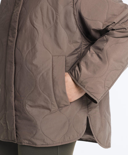 Wattierte Steppjacke mit Stehkragen