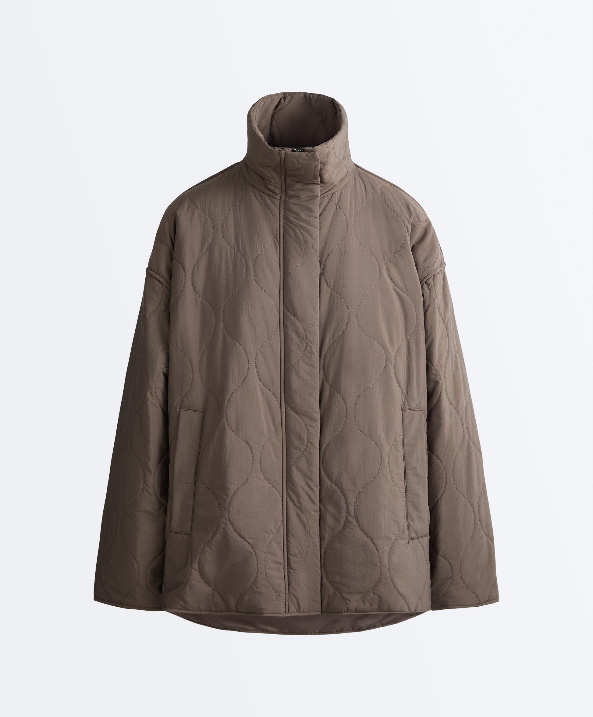 Wattierte Steppjacke mit Stehkragen