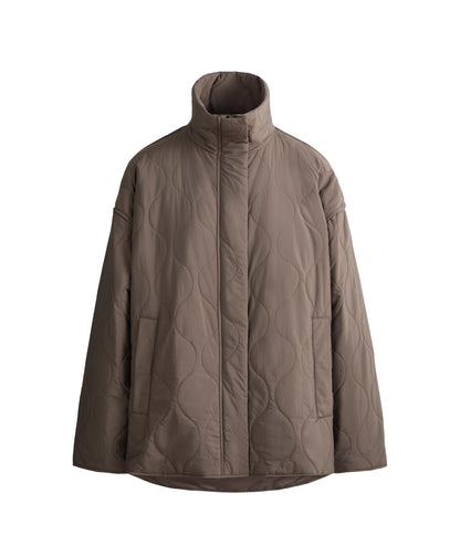 Wattierte Steppjacke mit Stehkragen