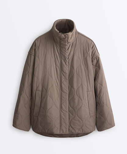 Wattierte Steppjacke mit Stehkragen
