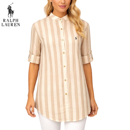 Tunika-Bluse mit Längsstreifen