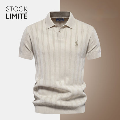Herren-Polo aus Strukturstrick
