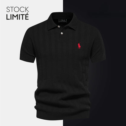 Herren-Polo aus Strukturstrick