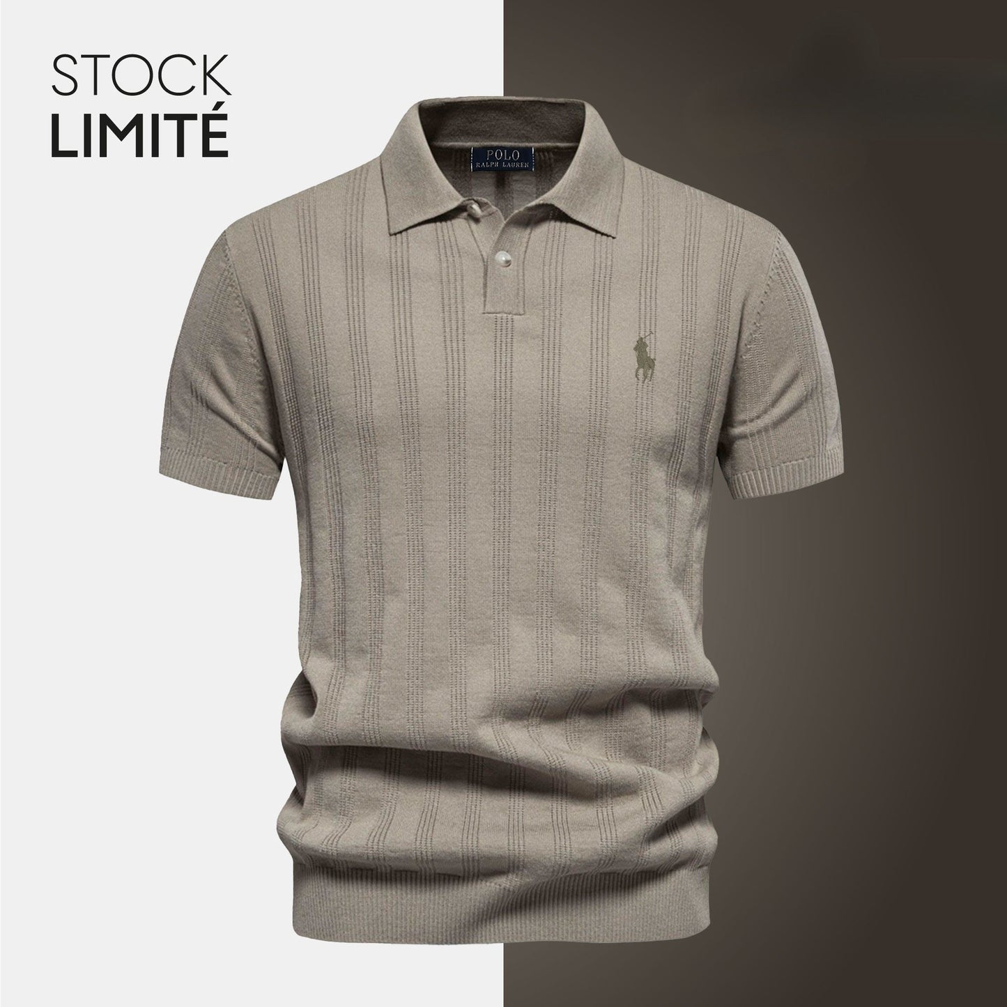 Herren-Polo aus Strukturstrick