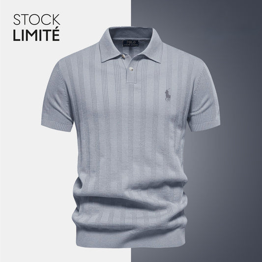 Herren-Polo aus Strukturstrick