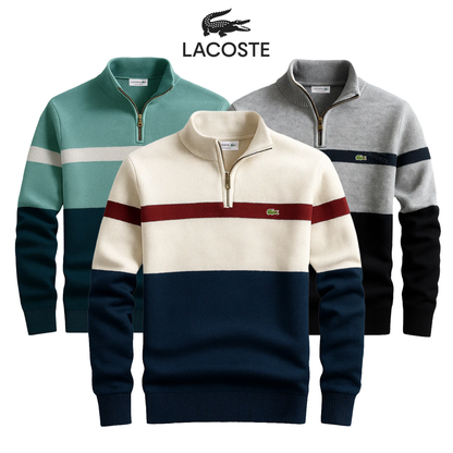 LC Heritage Pullover mit Viertelreißverschluss, gestreift