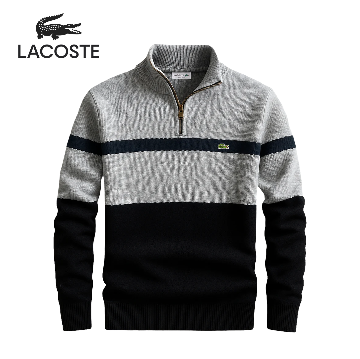 LC Heritage Pullover mit Viertelreißverschluss, gestreift