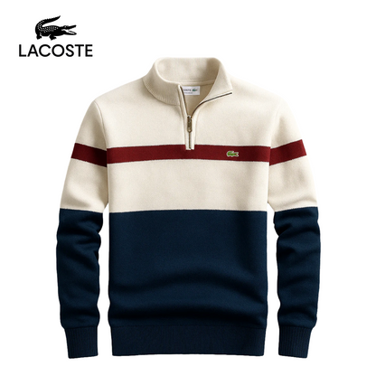 LC Heritage Pullover mit Viertelreißverschluss, gestreift