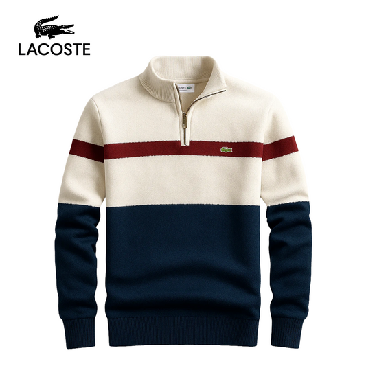 LC Heritage Pullover mit Viertelreißverschluss, gestreift