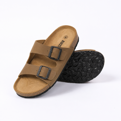 Birkenstock Boston Classic Wildleder-Sandalen – Taupe