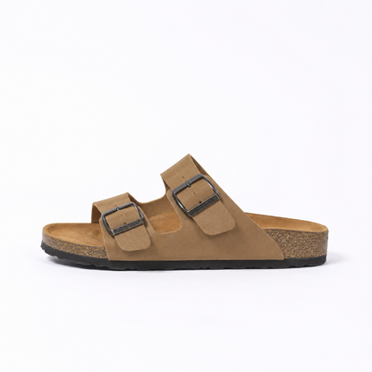 Birkenstock Boston Classic Wildleder-Sandalen – Taupe