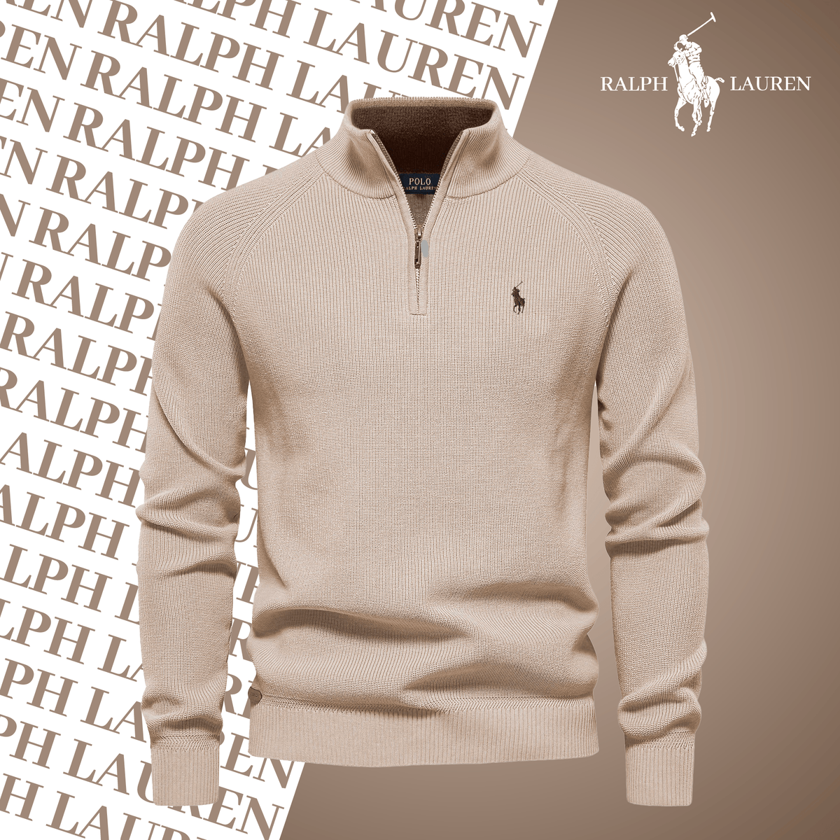 Pullover mit Zip-Kragen R&L (Abverkauf)