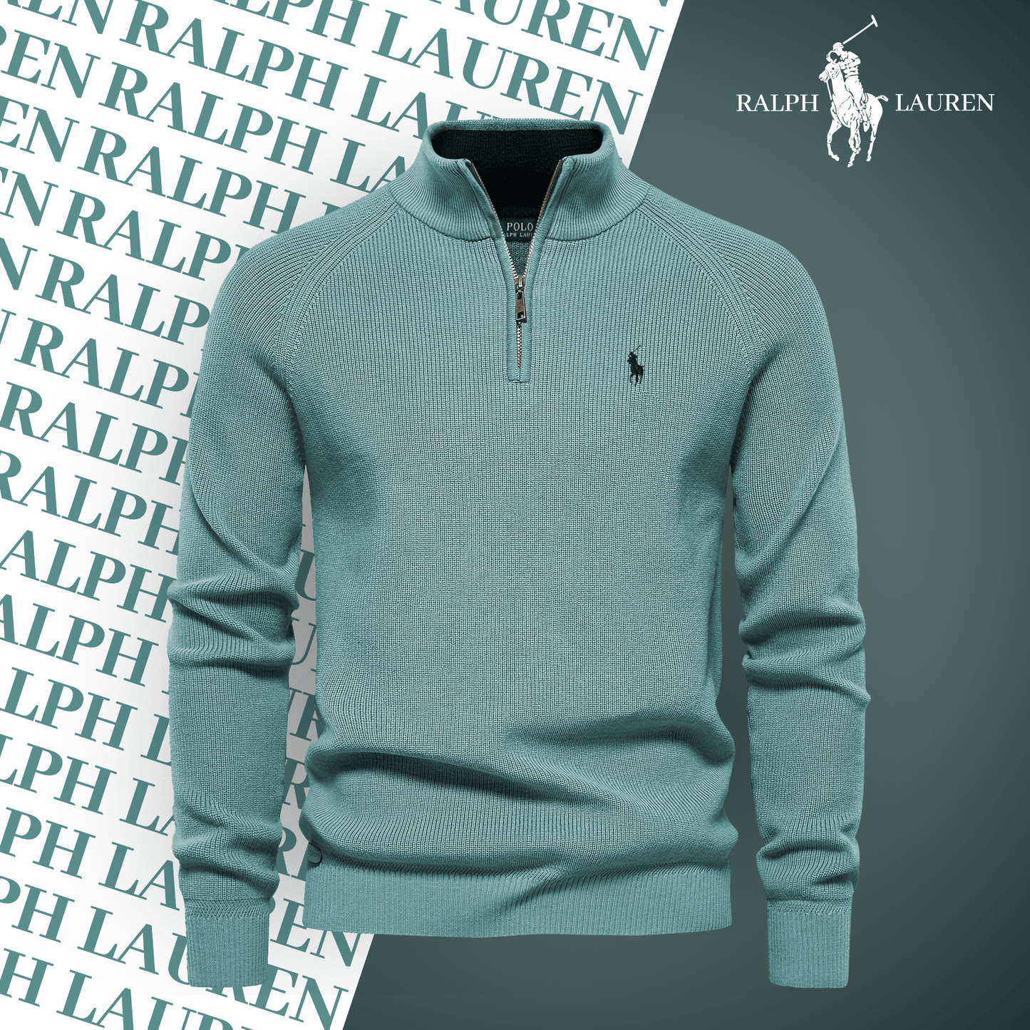 Pullover mit Zip-Kragen R&L (Abverkauf)