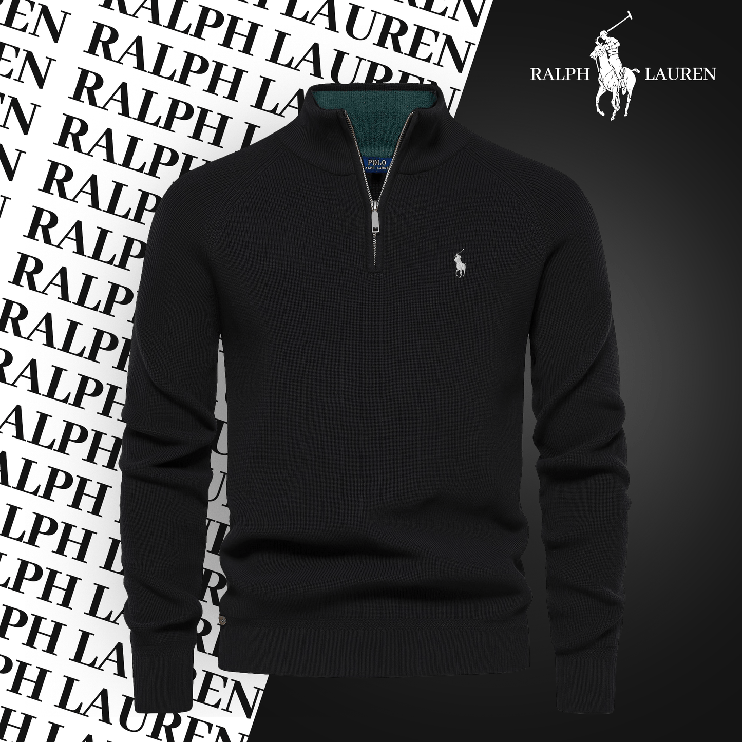 Pullover mit Zip-Kragen R&L (Abverkauf)
