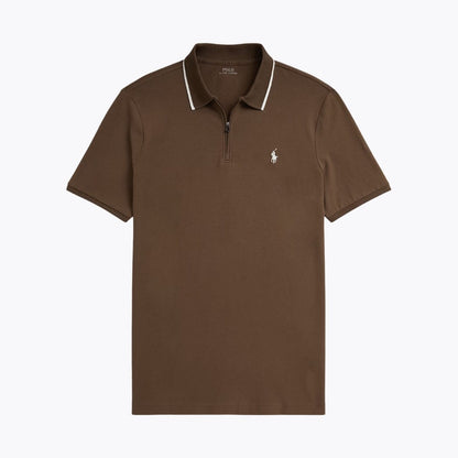 Polo aus Stretch-Strick, klassischer Schnitt