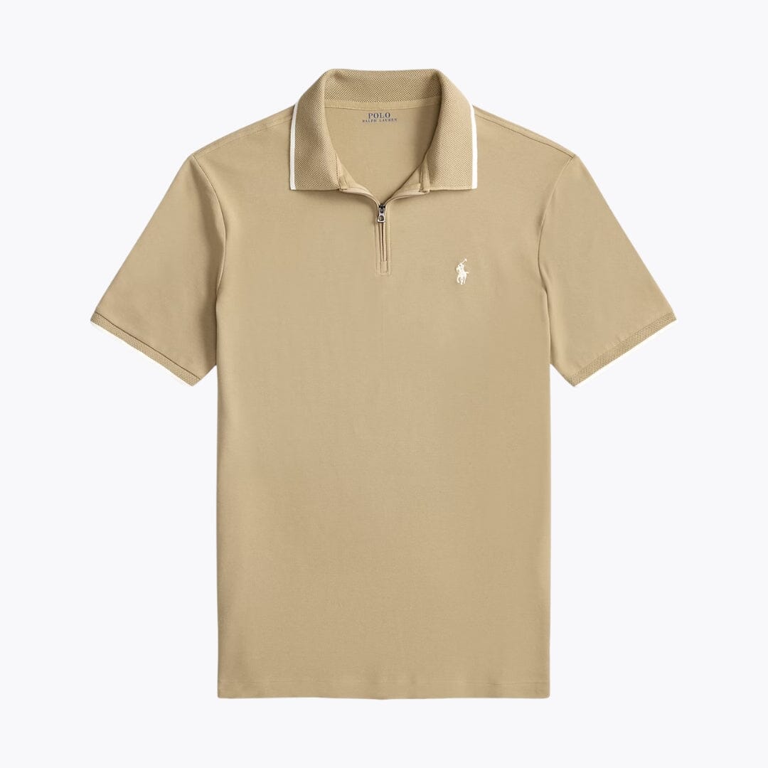 Polo aus Stretch-Strick, klassischer Schnitt