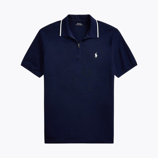 Polo aus Stretch-Strick, klassischer Schnitt