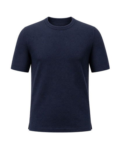 Strickshirt aus Leinenmix — Navy